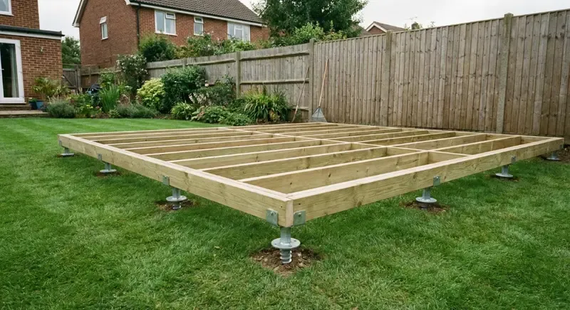 Shed base installation in Wareham